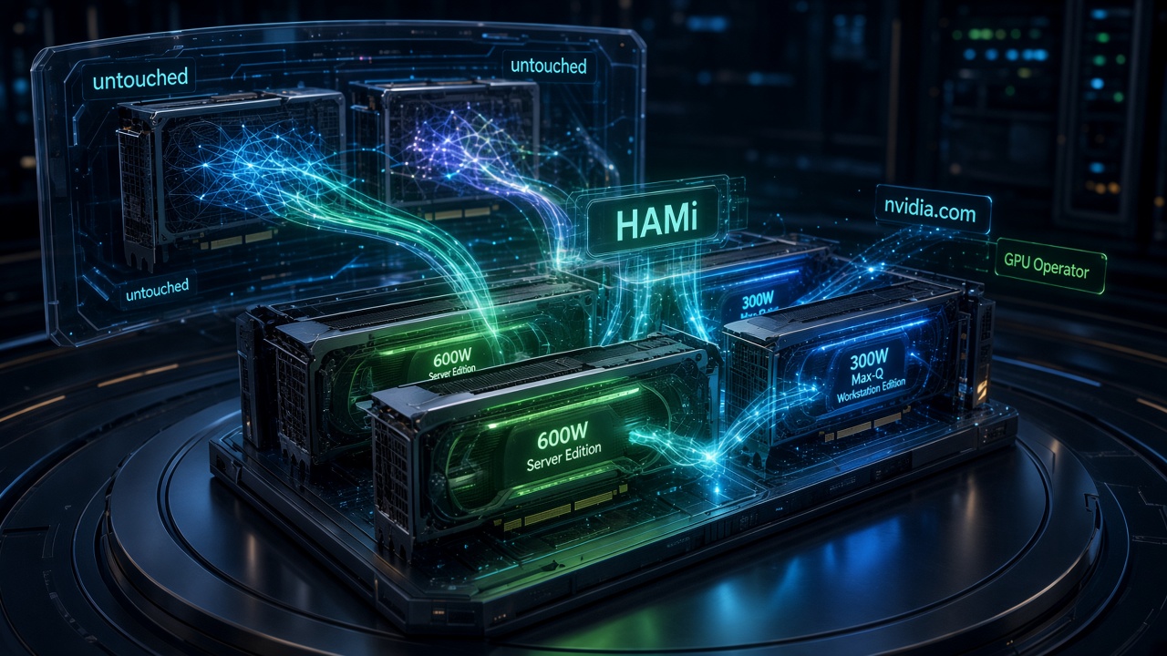 Handing one node's GPUs to HAMi without touching the live models